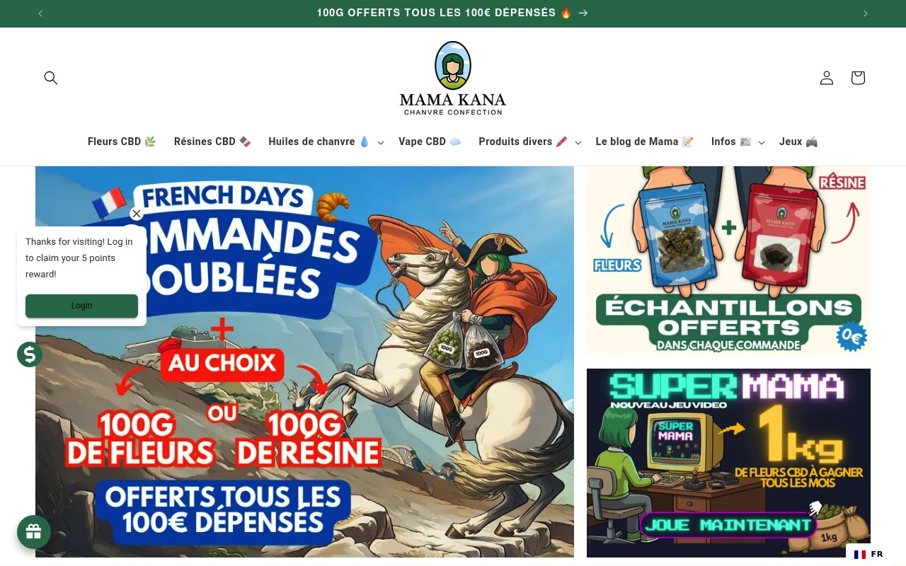 Apercu du site Mama Kana