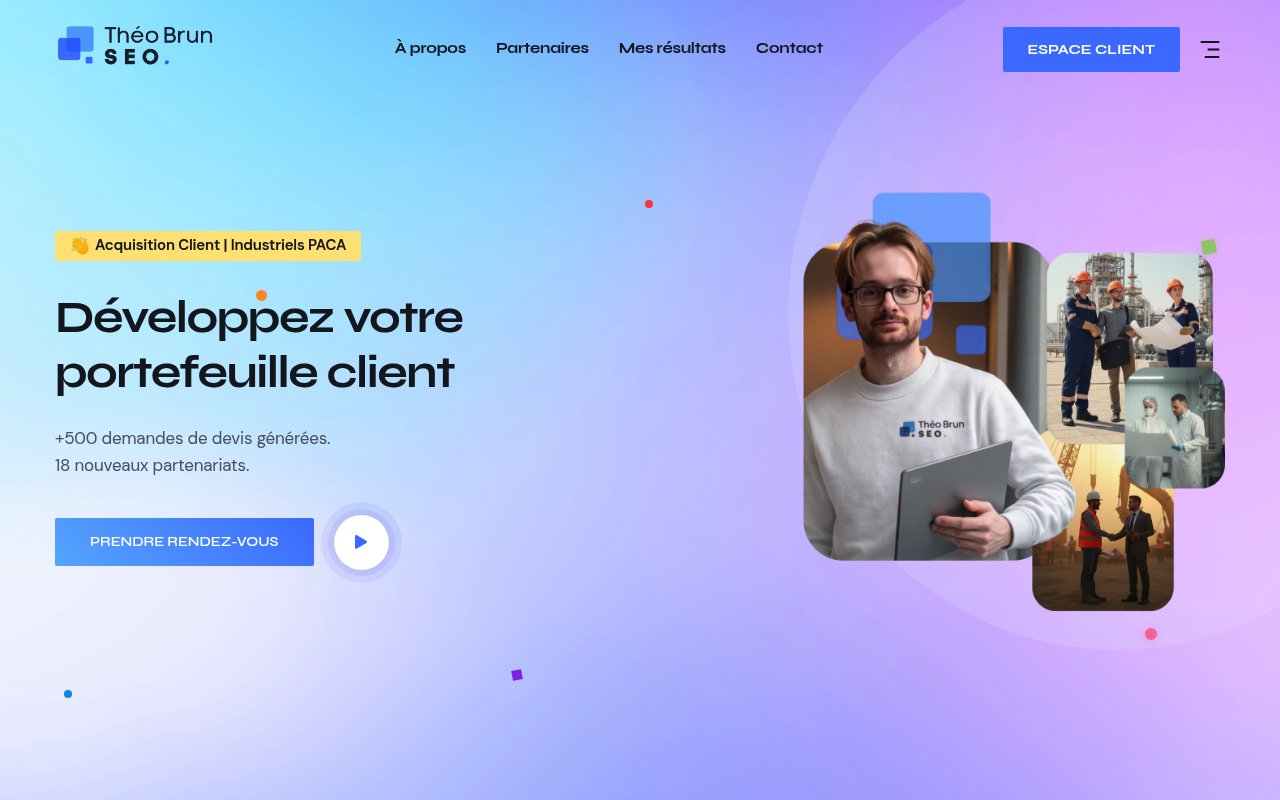 Apercu du site Théo Brun SEO