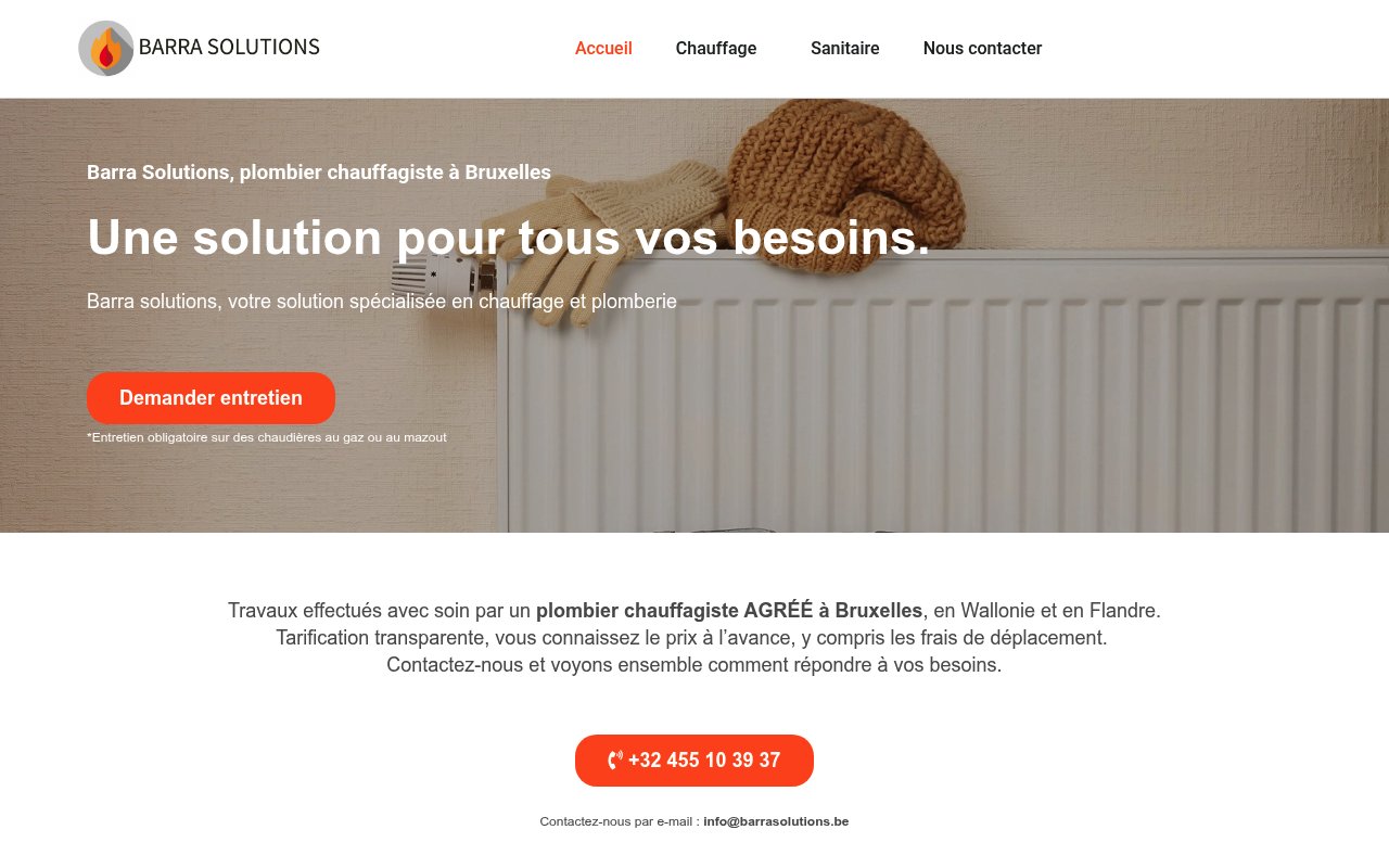 Apercu du site Barra Solutions