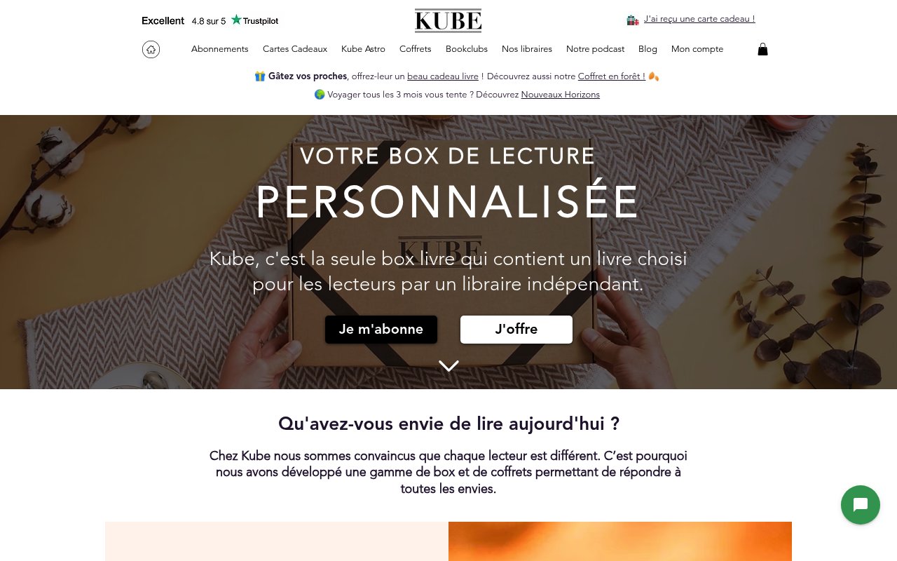 Apercu du site Kube