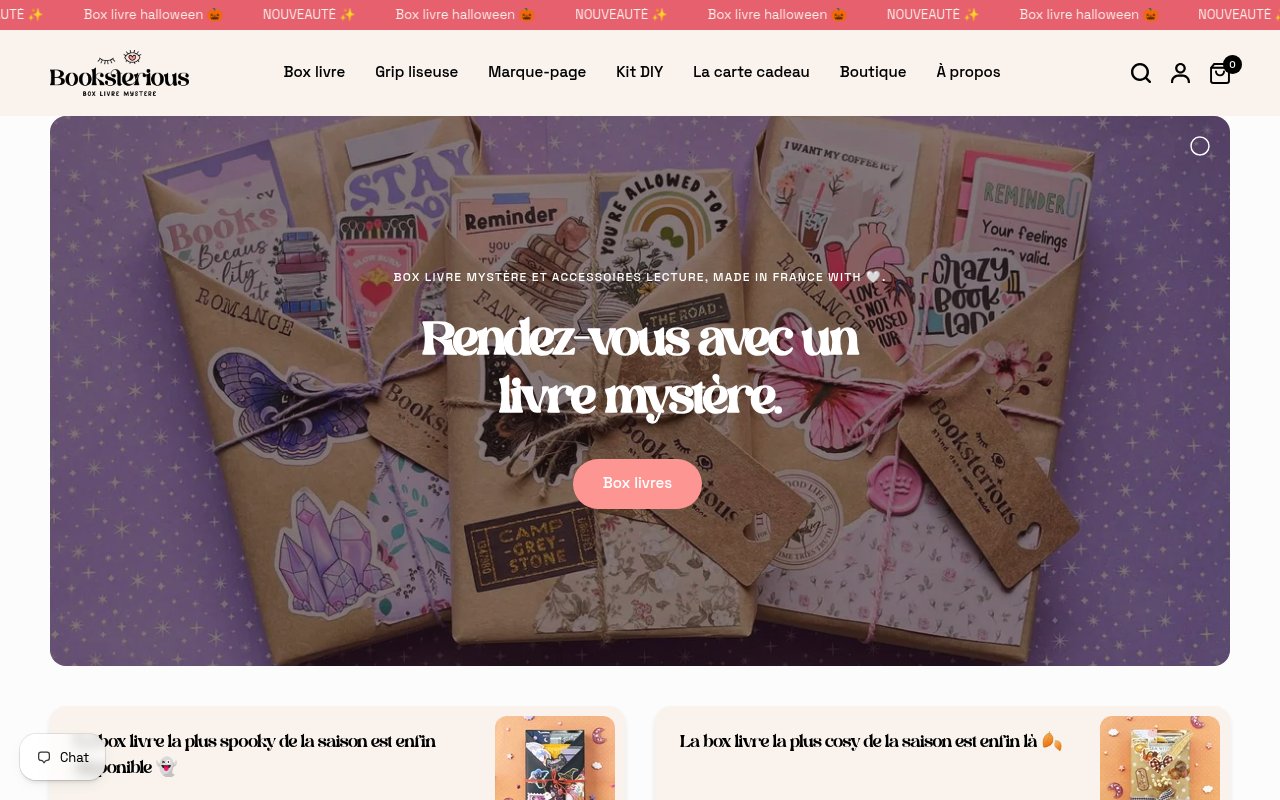 Apercu du site Booksterious