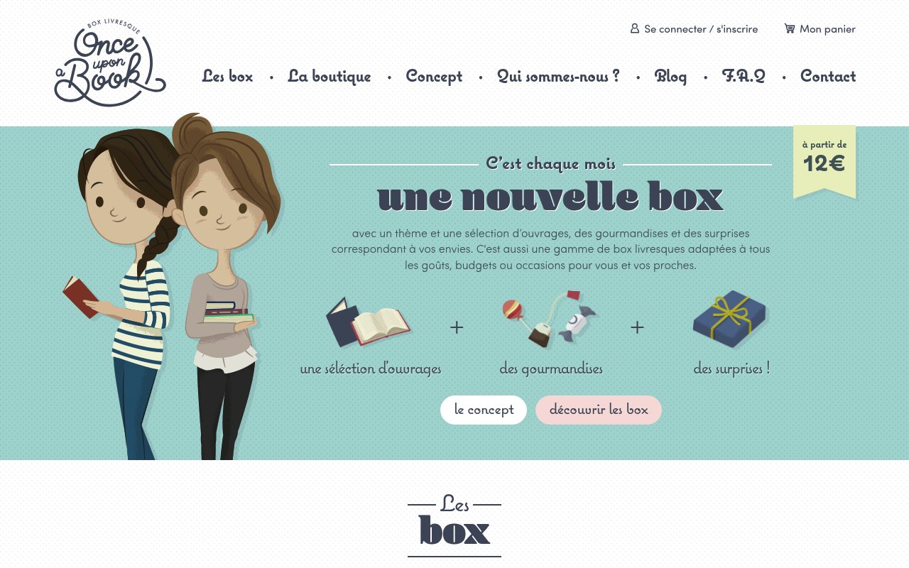 Apercu du site Once upon a book