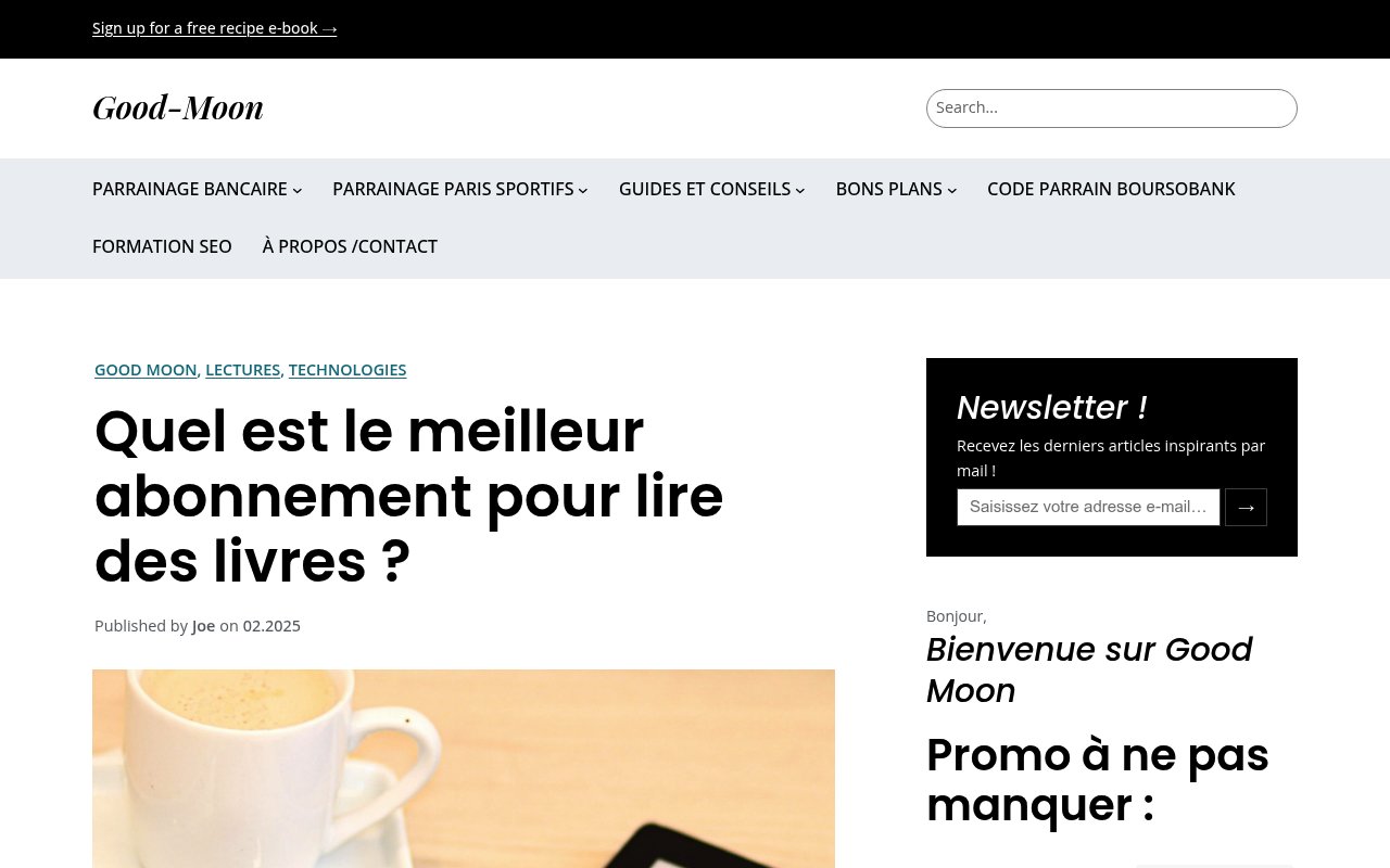 Apercu du site Kindle Unlimited