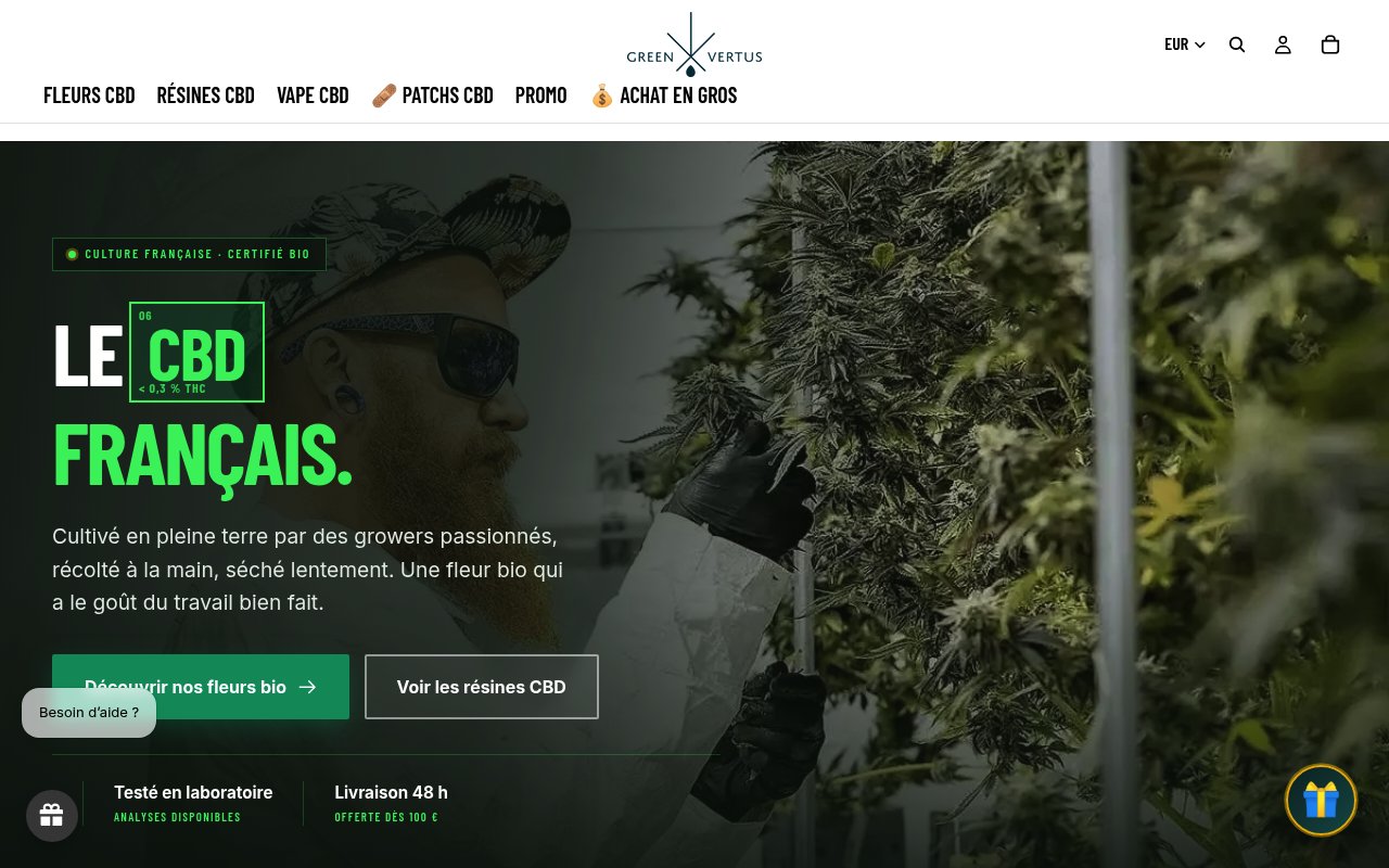 Apercu du site GreenVertus