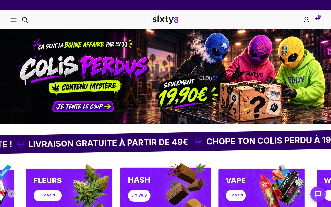 Apercu du site Sixty8