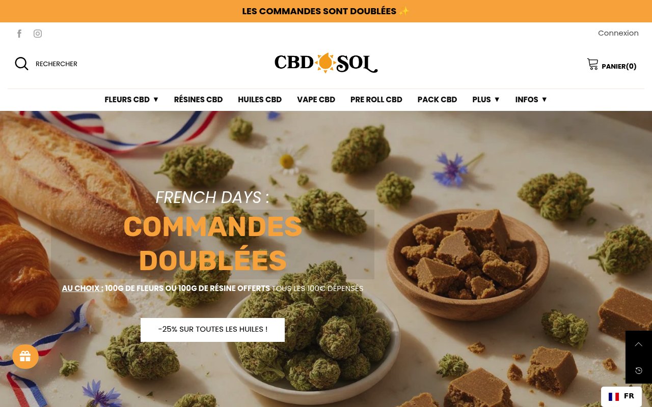 Apercu du site CBDsol
