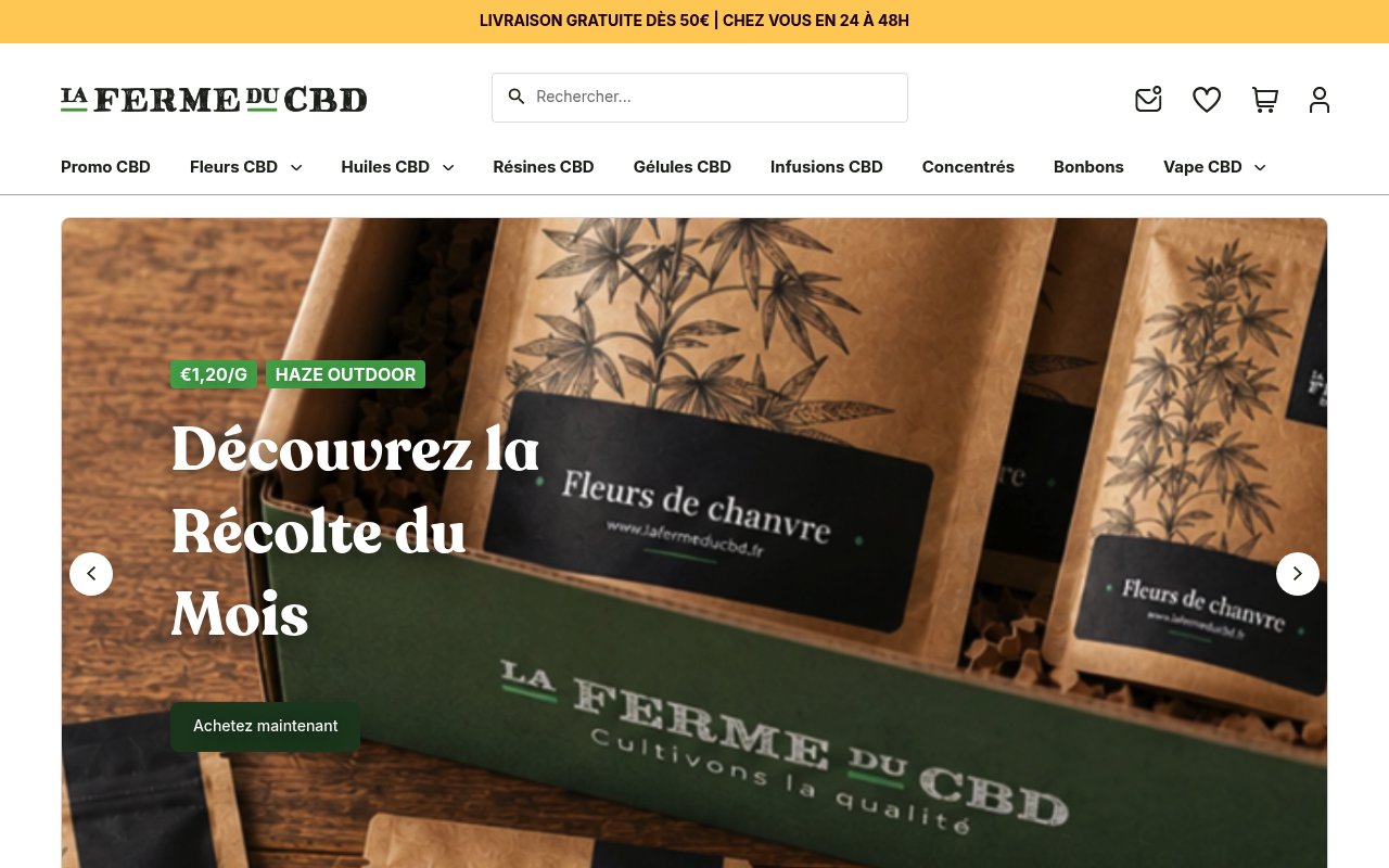 Apercu du site La Ferme du CBD