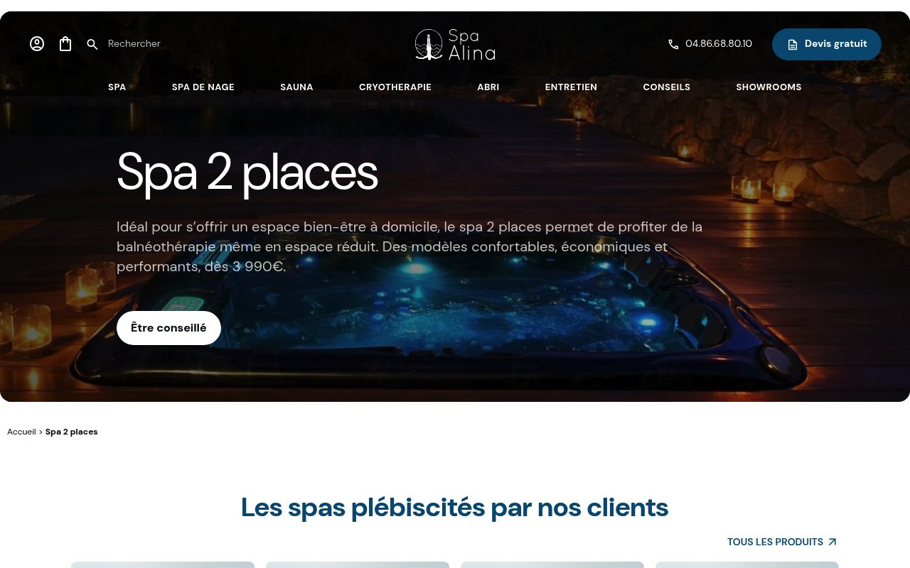 Aperçu du site Spa Alina