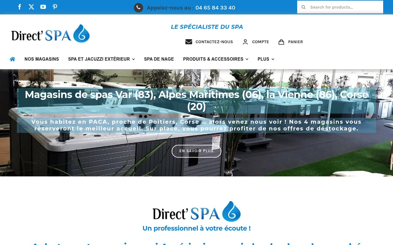 Aperçu du site DirectSpa – Spécialiste spa et jacuzzi pas cher