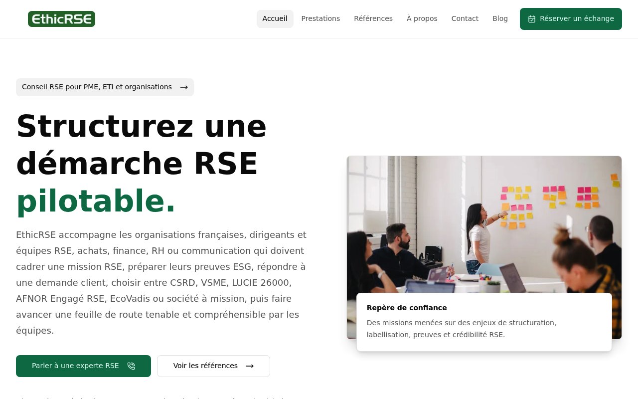 Apercu du site EthicRSE
