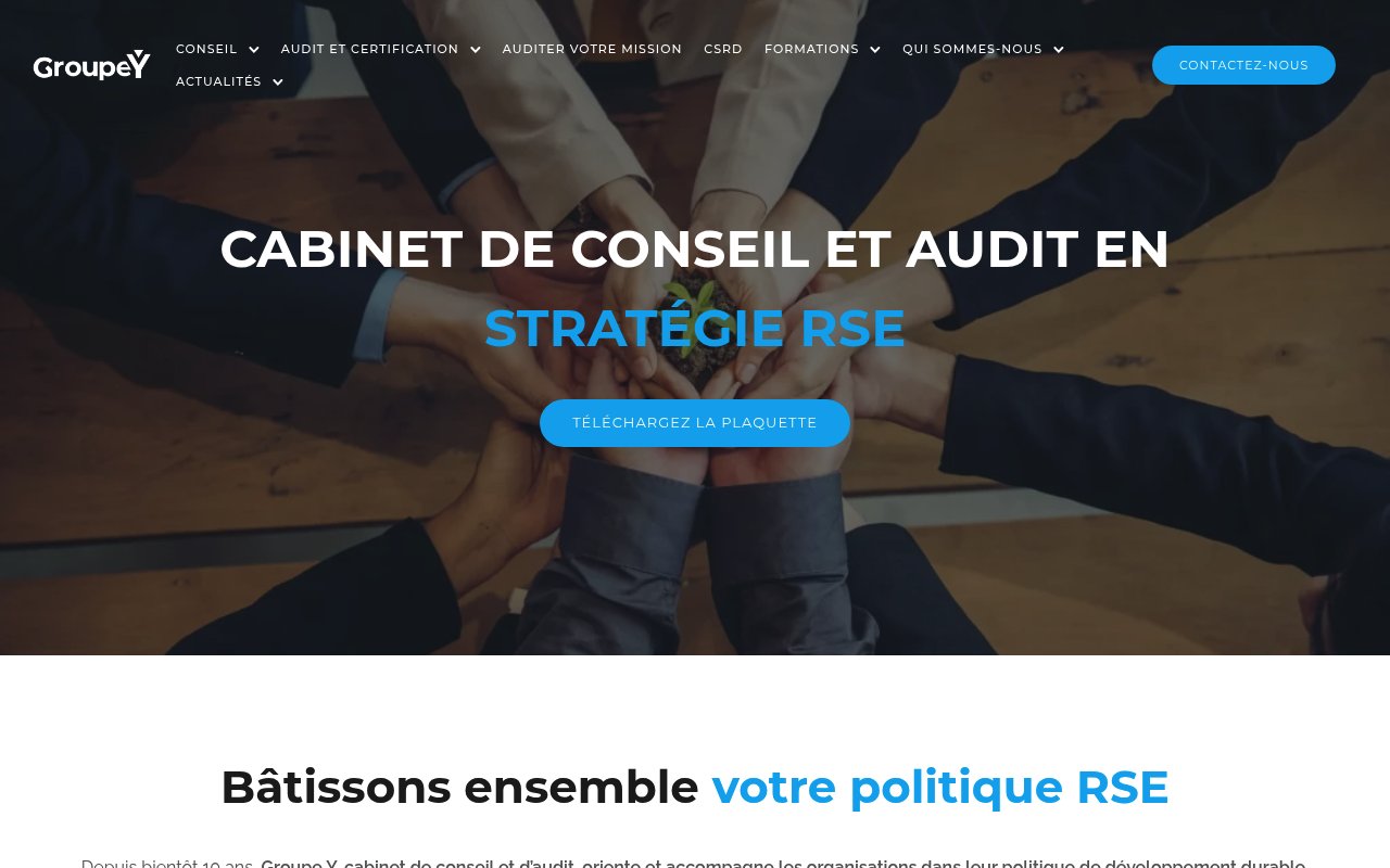 Apercu du site Groupe Y