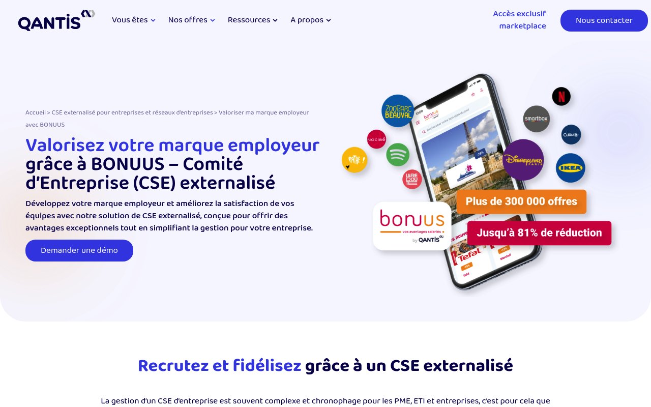 Apercu du site Qantis