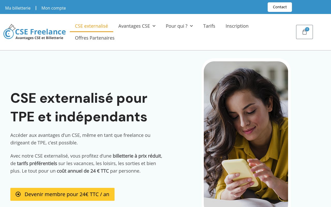 Apercu du site CSE Freelance