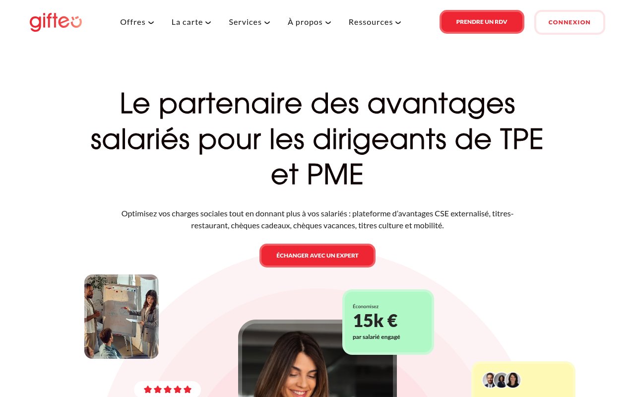 Apercu du site Gifteo