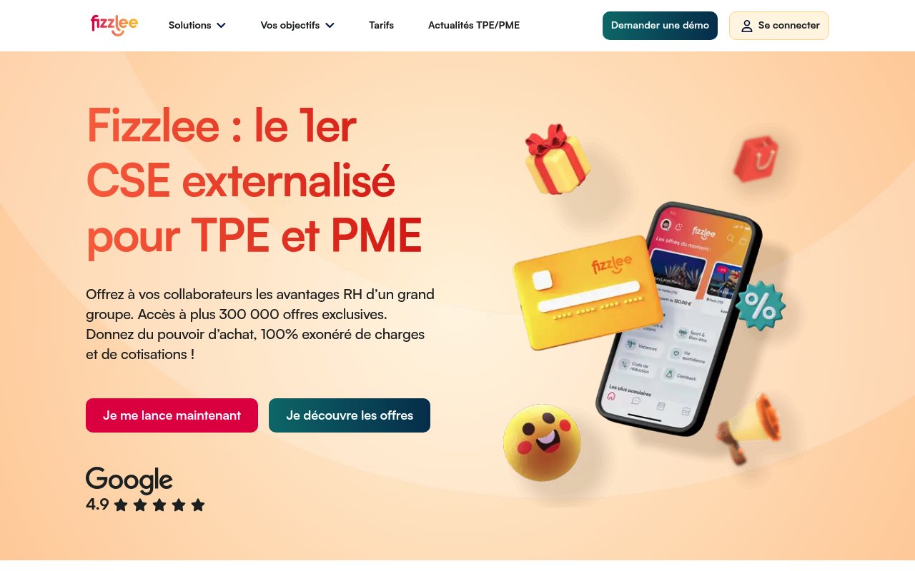 Apercu du site Fizzlee