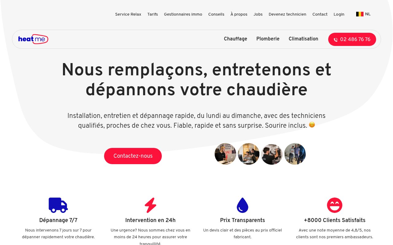 Apercu du site Heat Me