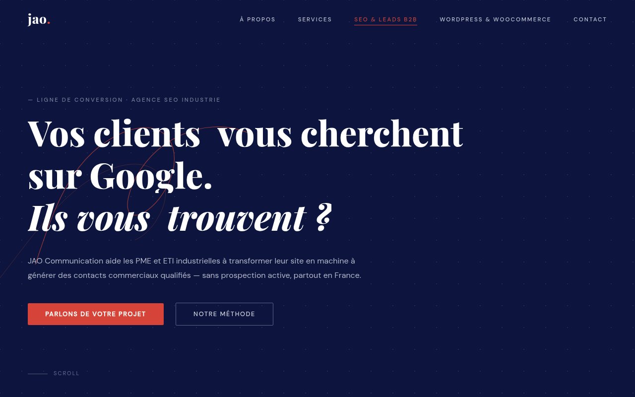 Apercu du site JAO Communication