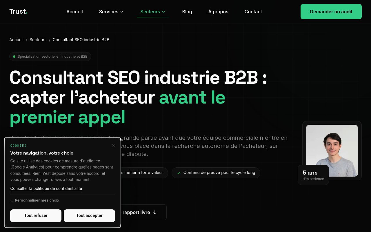 Apercu du site Trust SEO
