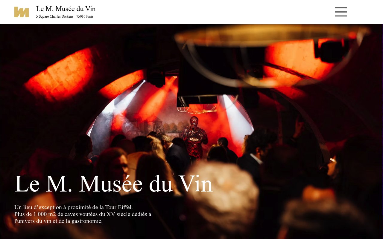 Apercu du site Musée du Vin (Paris)