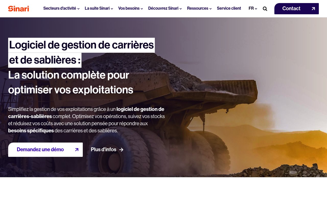 Apercu du site Sinari