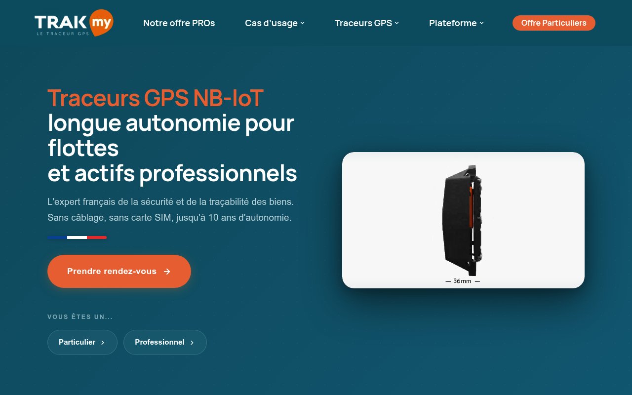 Apercu du site Trakmy