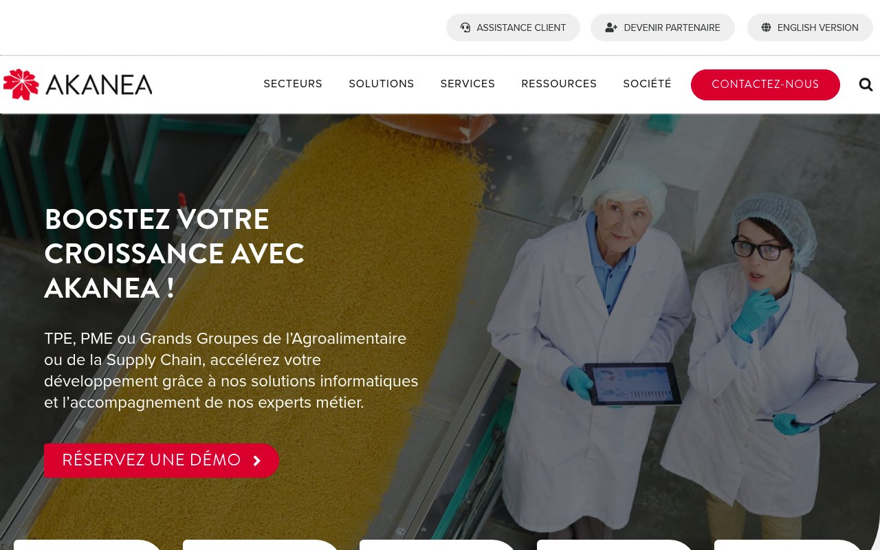 Apercu du site Akanea TMS
