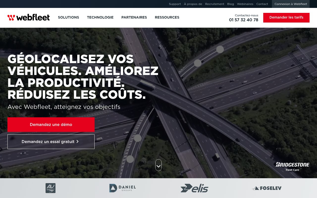 Apercu du site Webfleet
