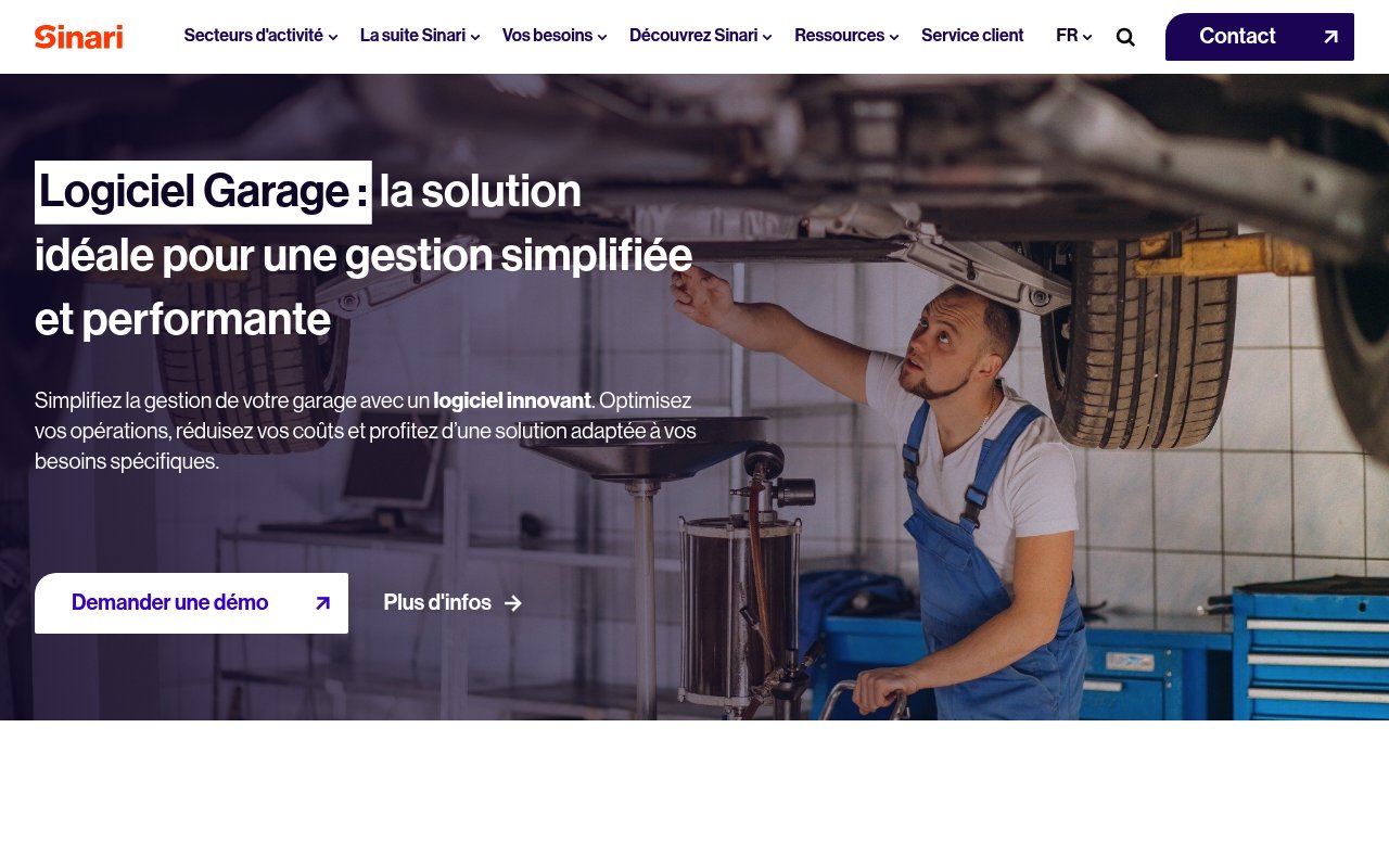Apercu du site Sinari