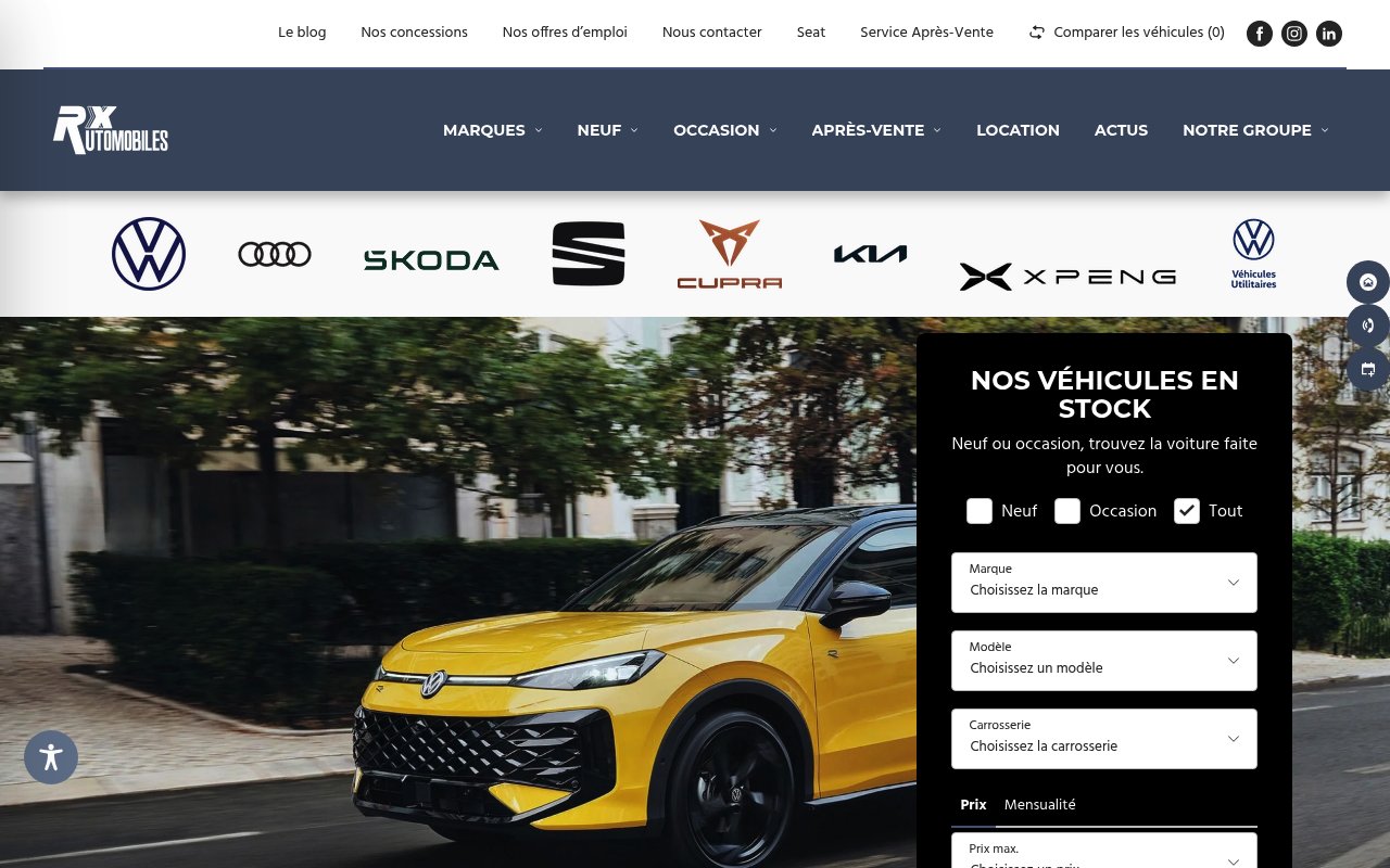 Apercu du site RX Automobiles