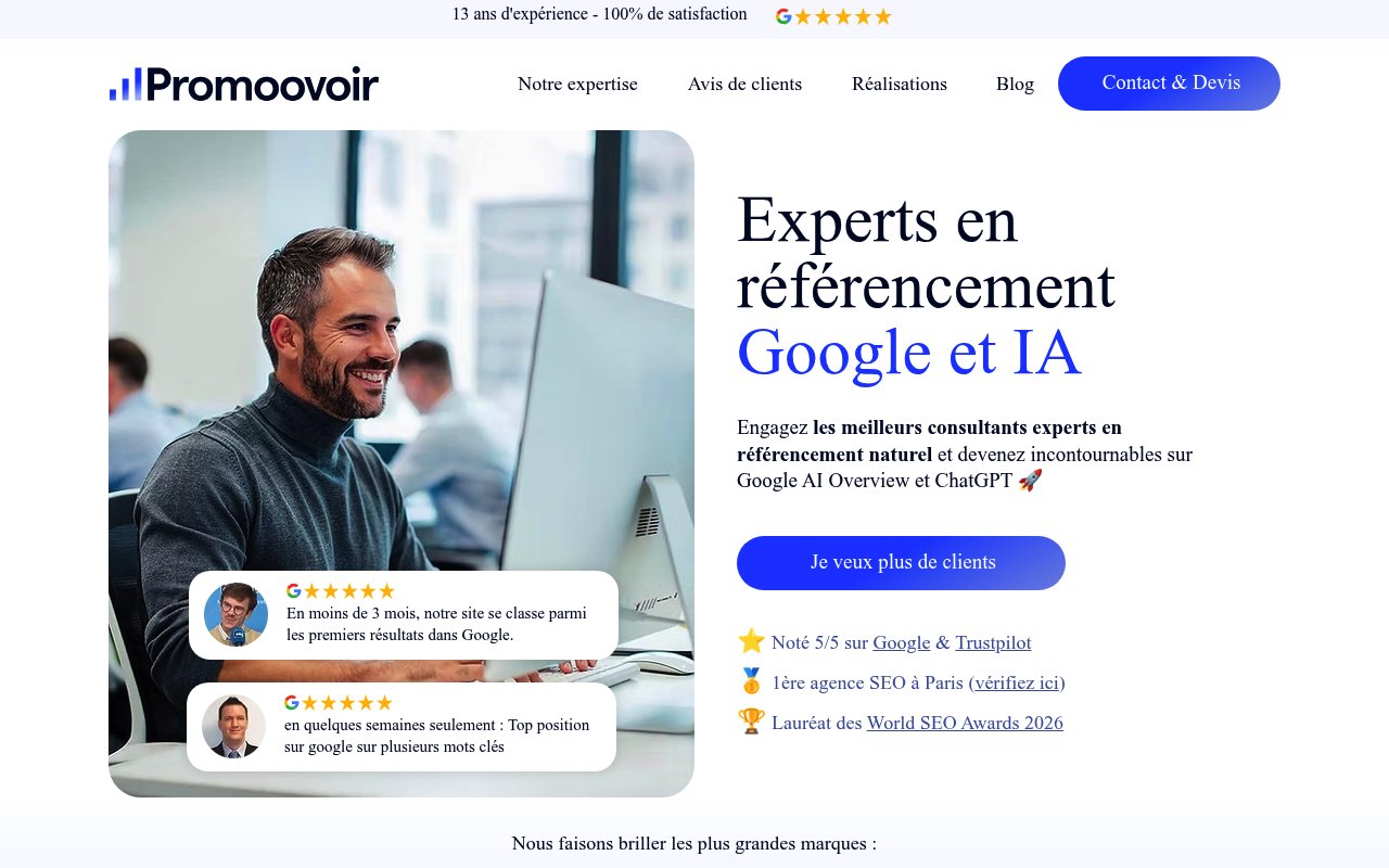 Apercu du site Promoovoir