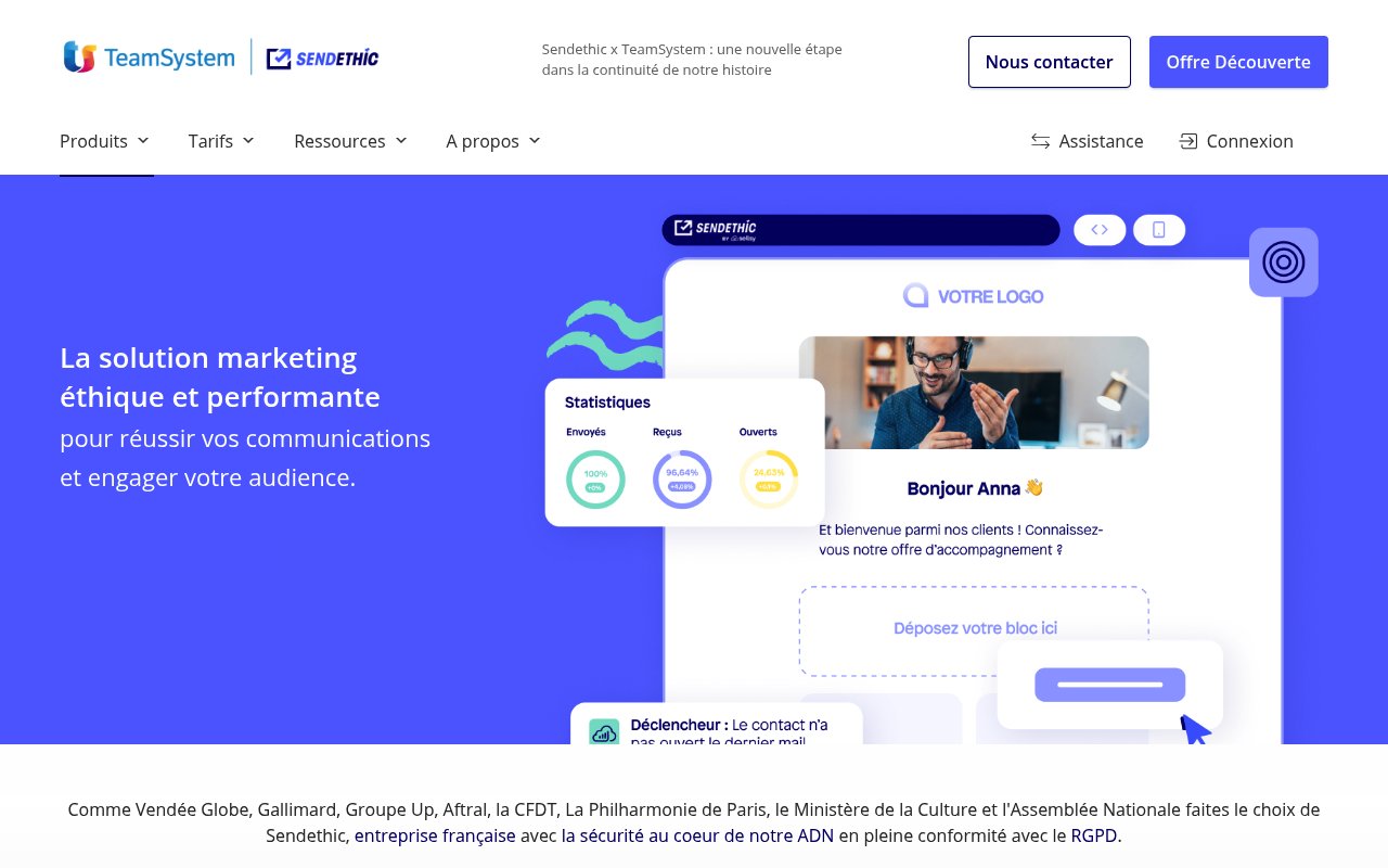 Apercu du site Sendethic