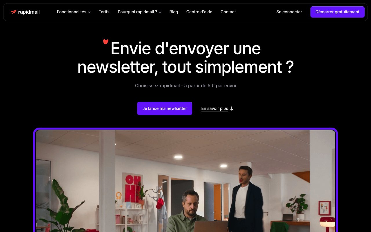 Apercu du site Rapidmail