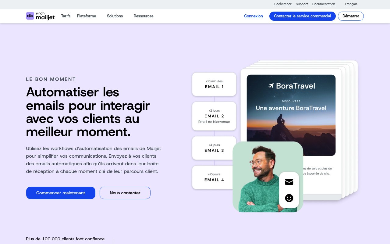 Apercu du site Mailjet
