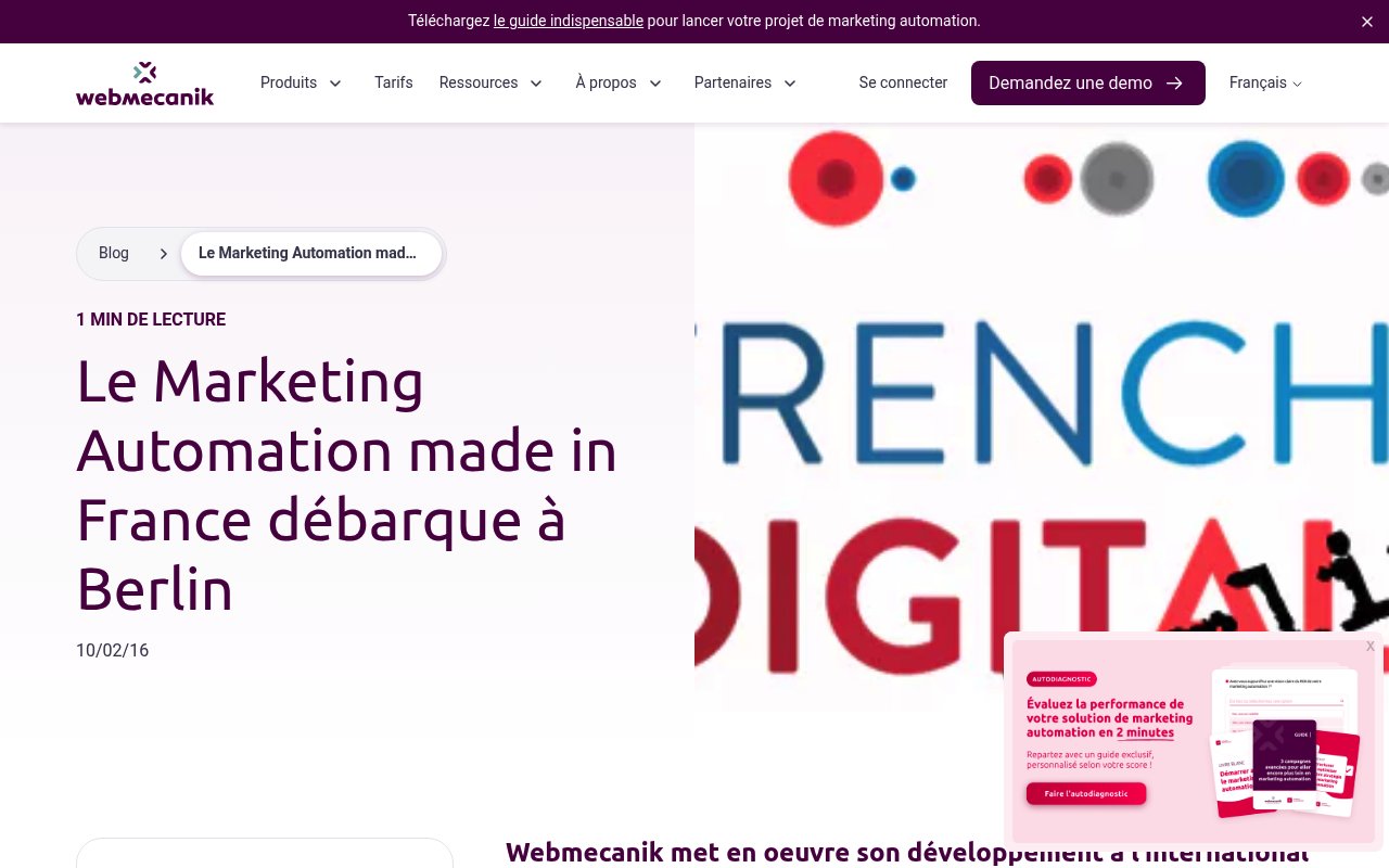 Apercu du site Webmecanik Automation