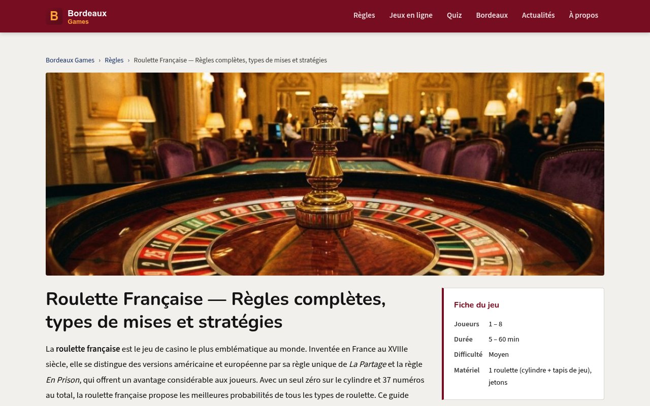 Apercu du site Bordeaux Games