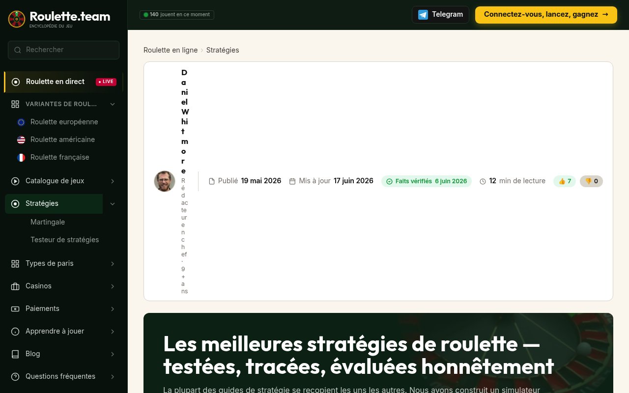 Apercu du site Roulette Team