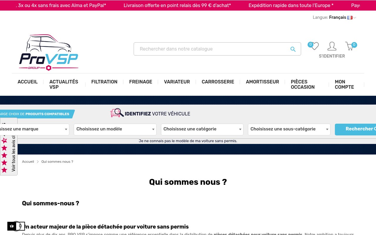 Apercu du site PRO VSP