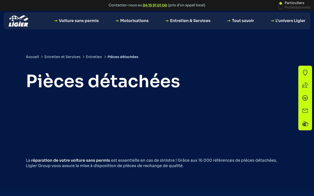 Apercu du site Ligier Group