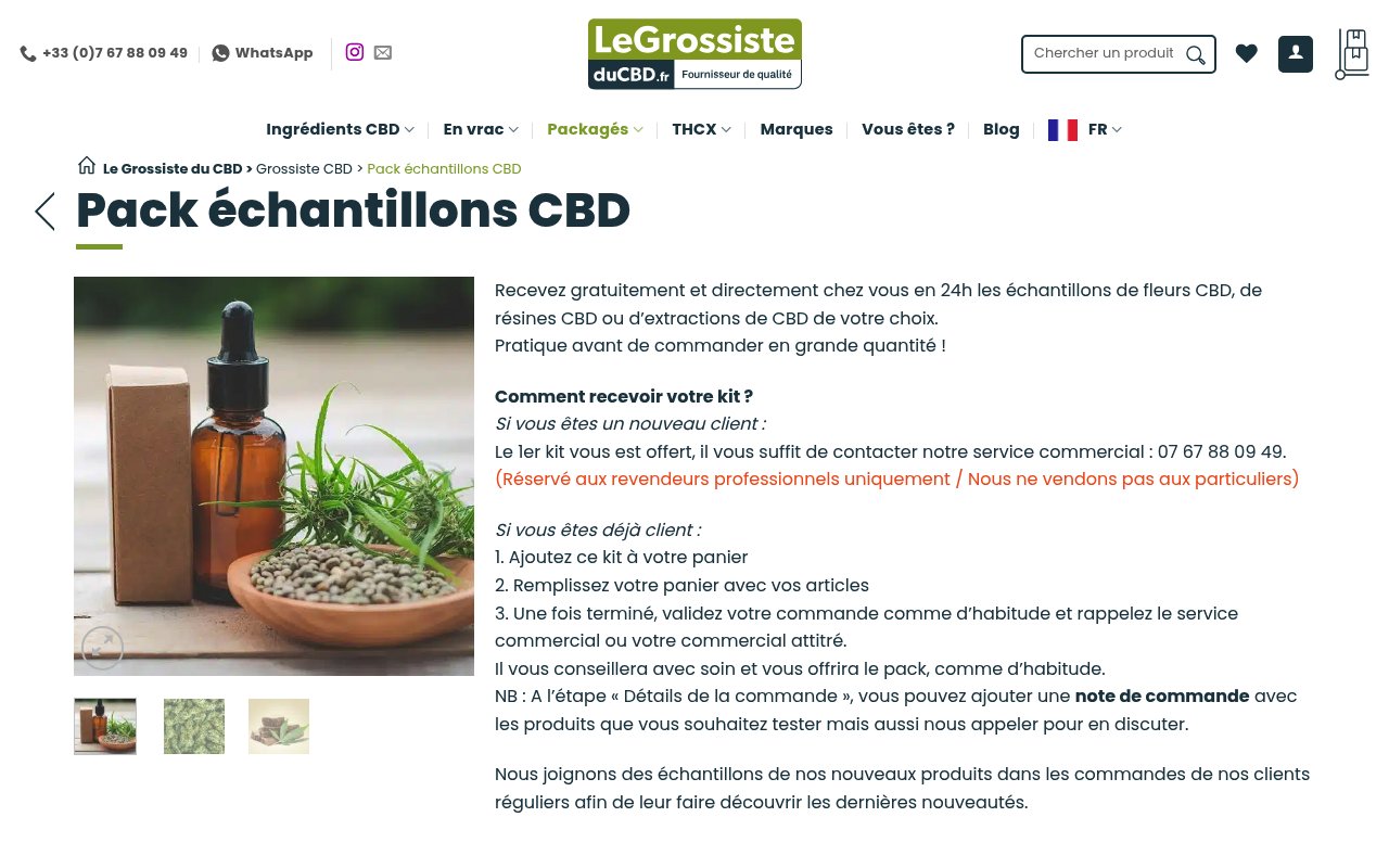 Apercu du site Le Grossiste du CBD