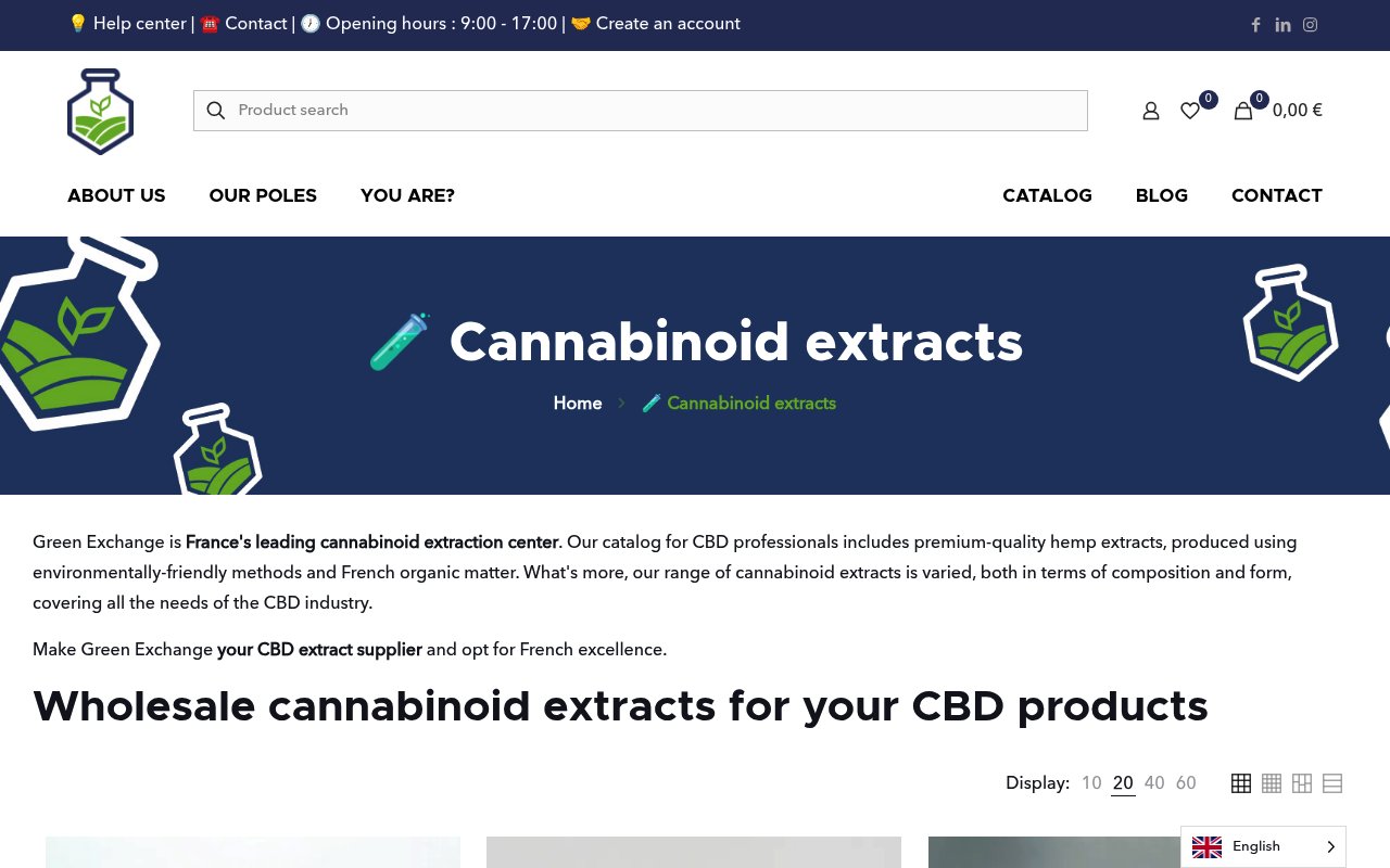 Apercu du site Green Exchange