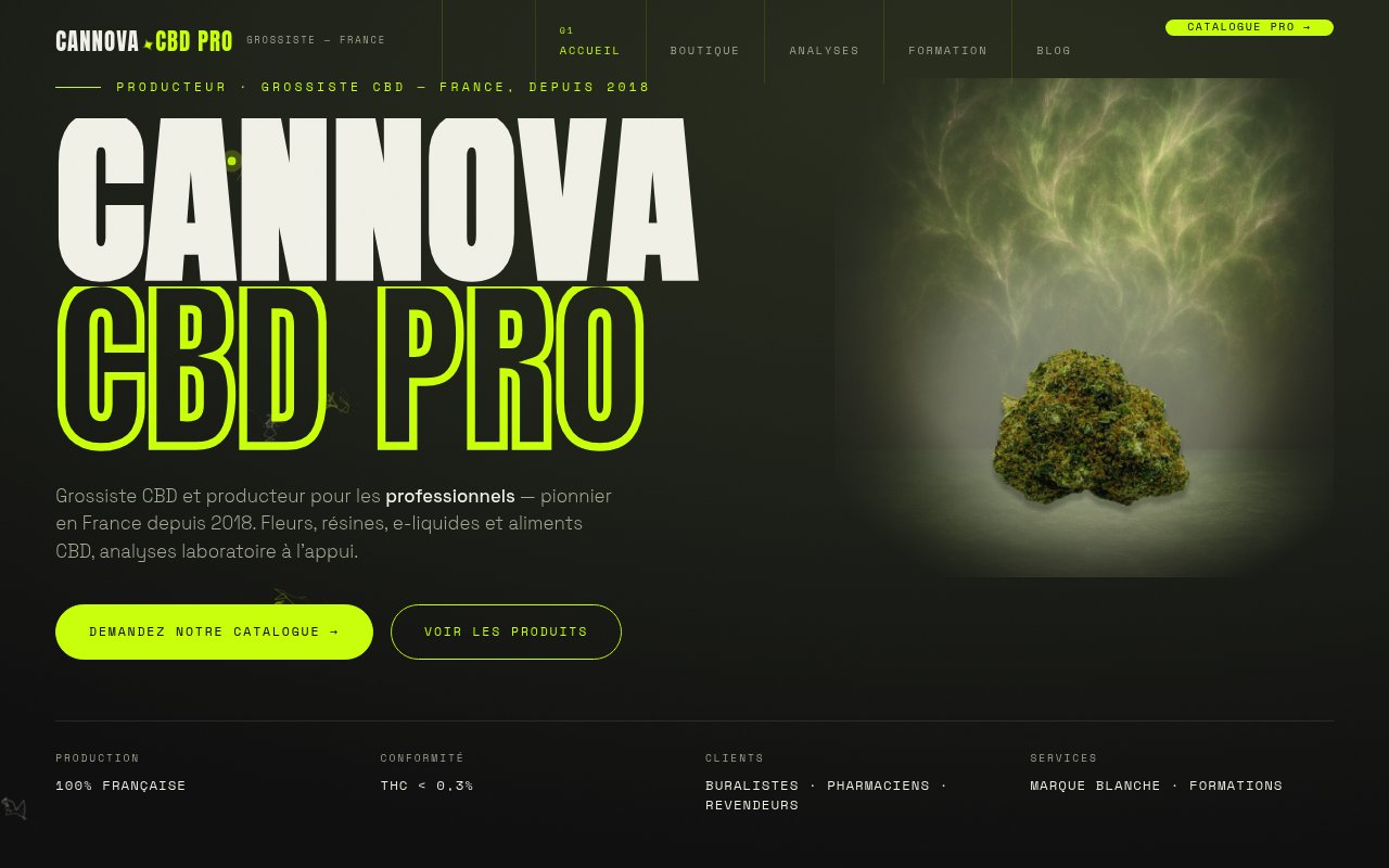 Apercu du site CANNOVA