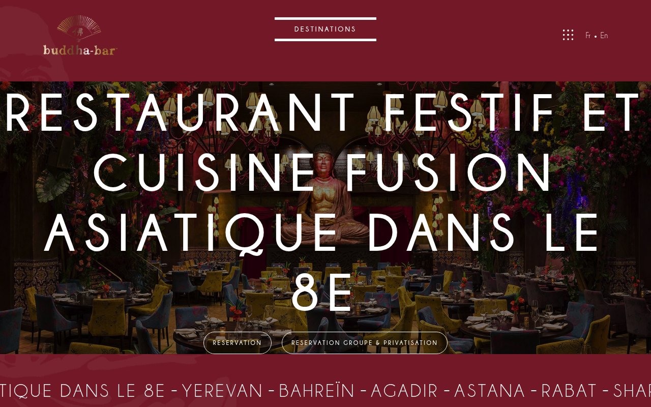 Apercu du site Buddha-Bar Paris