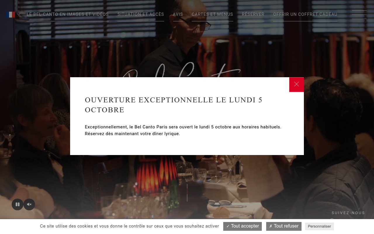 Apercu du site Bel Canto Paris
