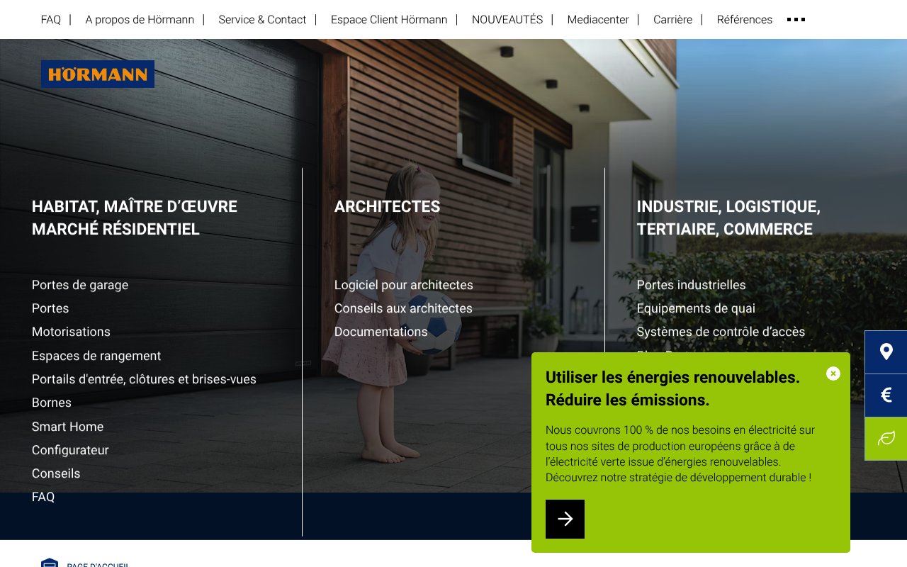 Apercu du site Hörmann France