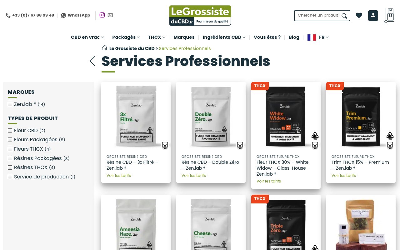 Apercu du site Le Grossiste du CBD