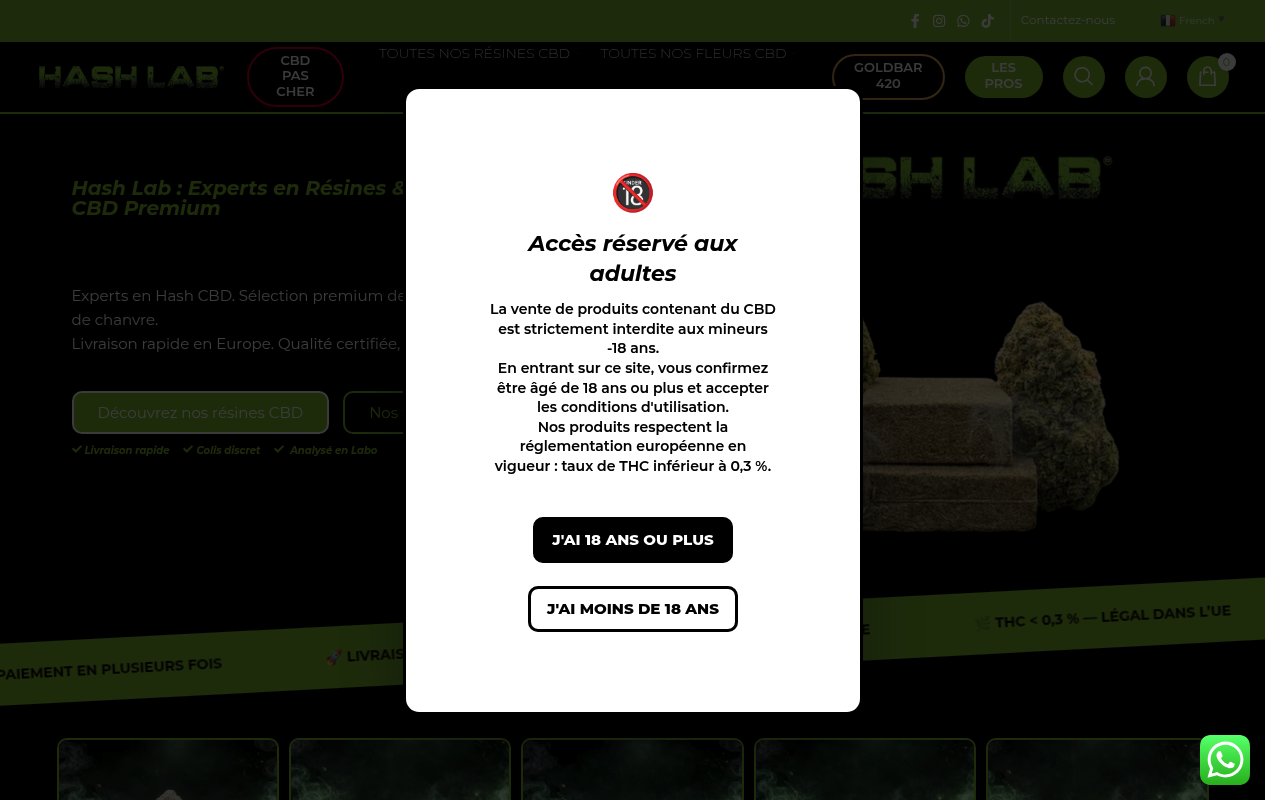 Apercu du site HashLab