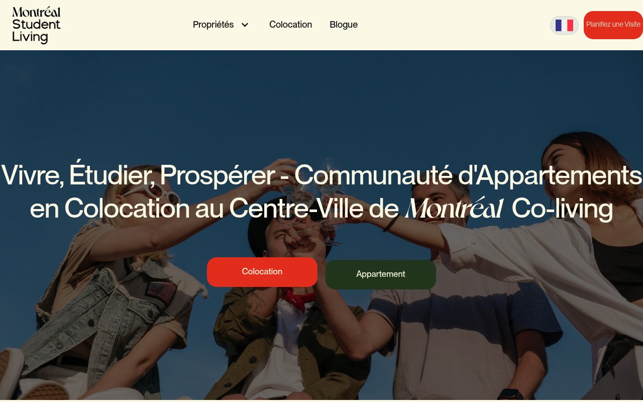 Top 5 Marketplace colocation Montréal 3 Apercu du site Student Housing Montreal