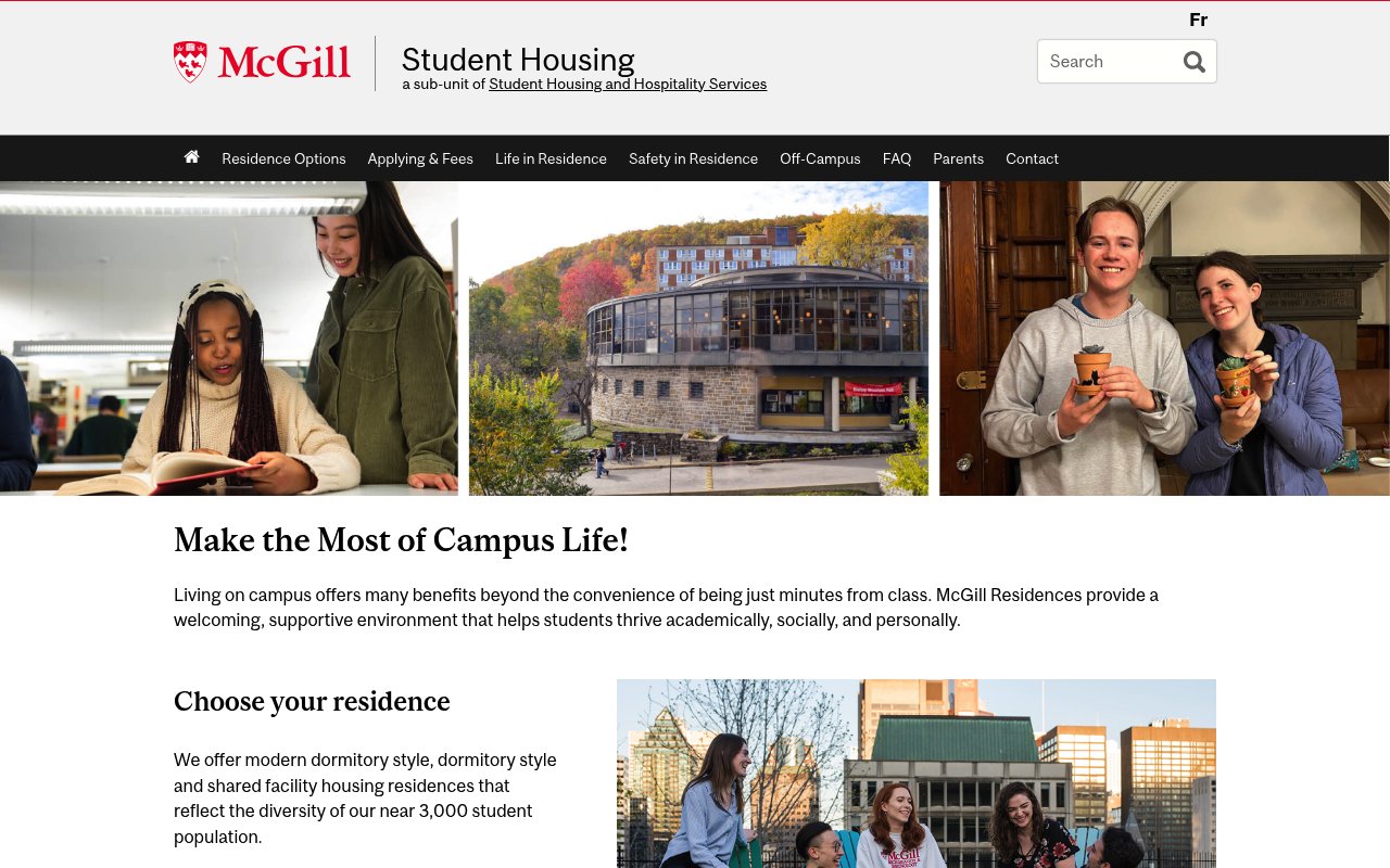 Top 5 Marketplace colocation Montréal 7 Apercu du site Résidences étudiantes de McGill University