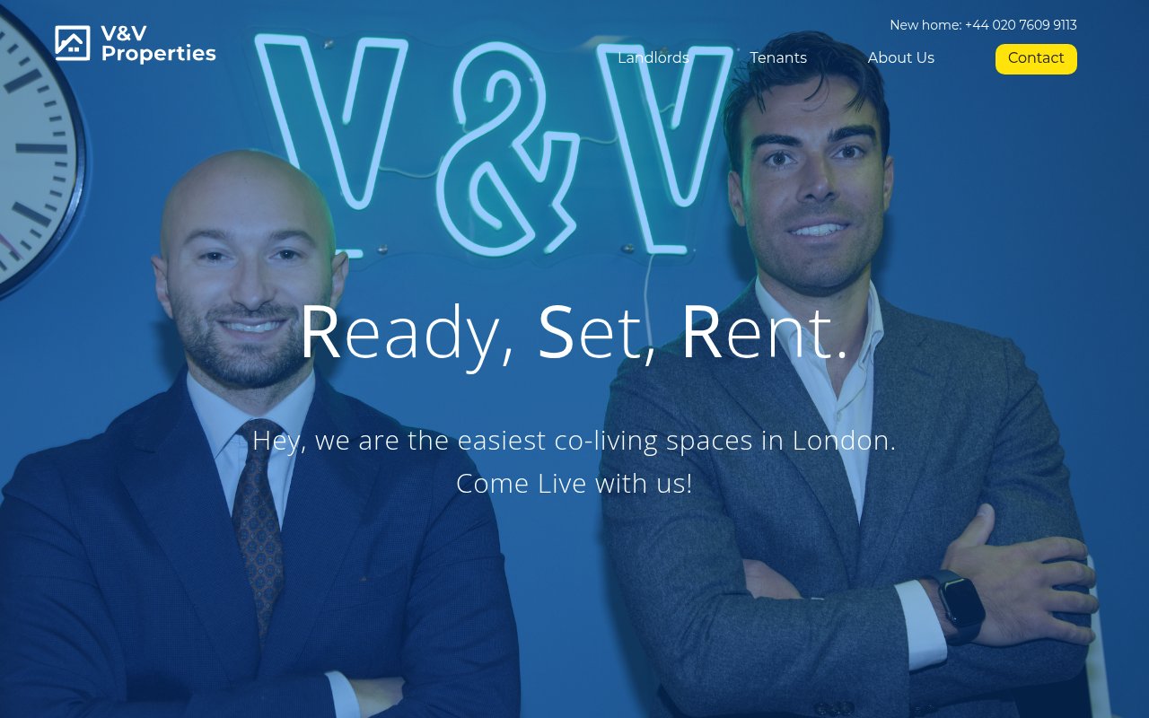 Apercu du site V&V Properties
