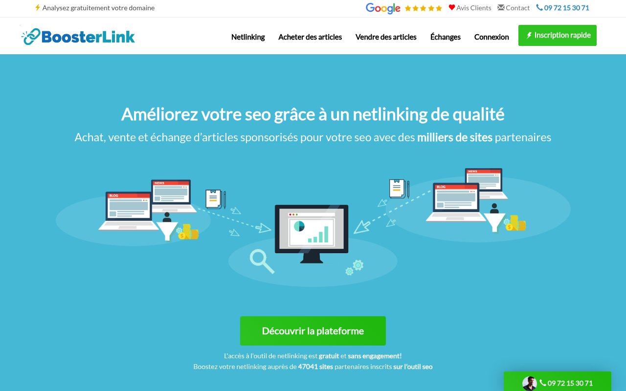 Apercu du site Boosterlink